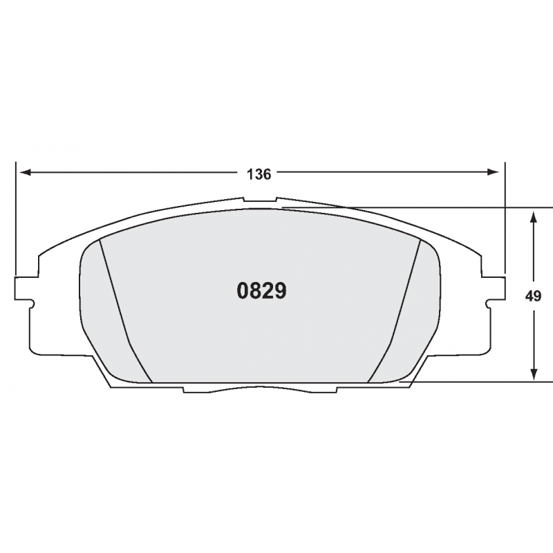 Sprint / medium distance compound with smooth bite. Race brake pads - Honda
front pad